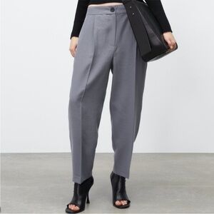 Zara Charcoal Textured Trousers